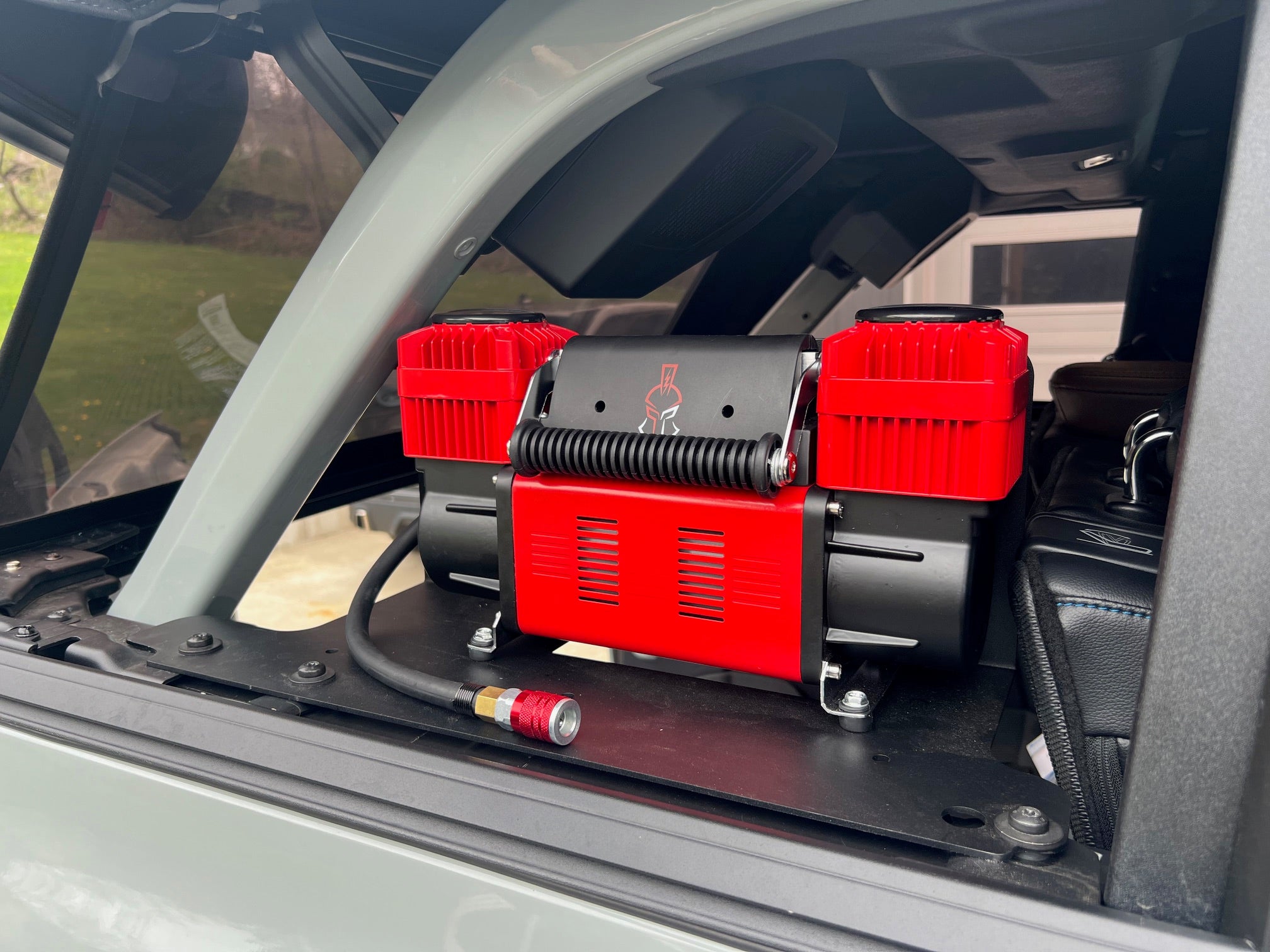 Thor's Lightning Refuge MOLLE Portable Air Compressor Mount for 6th Generation Ford Bronco 4-Door 2021-Present Thor's Lightning Refuge MOLLE Portable Air Compressor Mount for 6th Generation Ford Bronco 4-Door 2021-Present